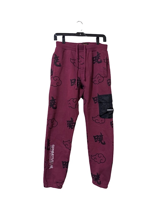 Other - Primitive Naruto Shippuden Akatsuki Jogger Pants Burgundy Red Graphic Sweatpants